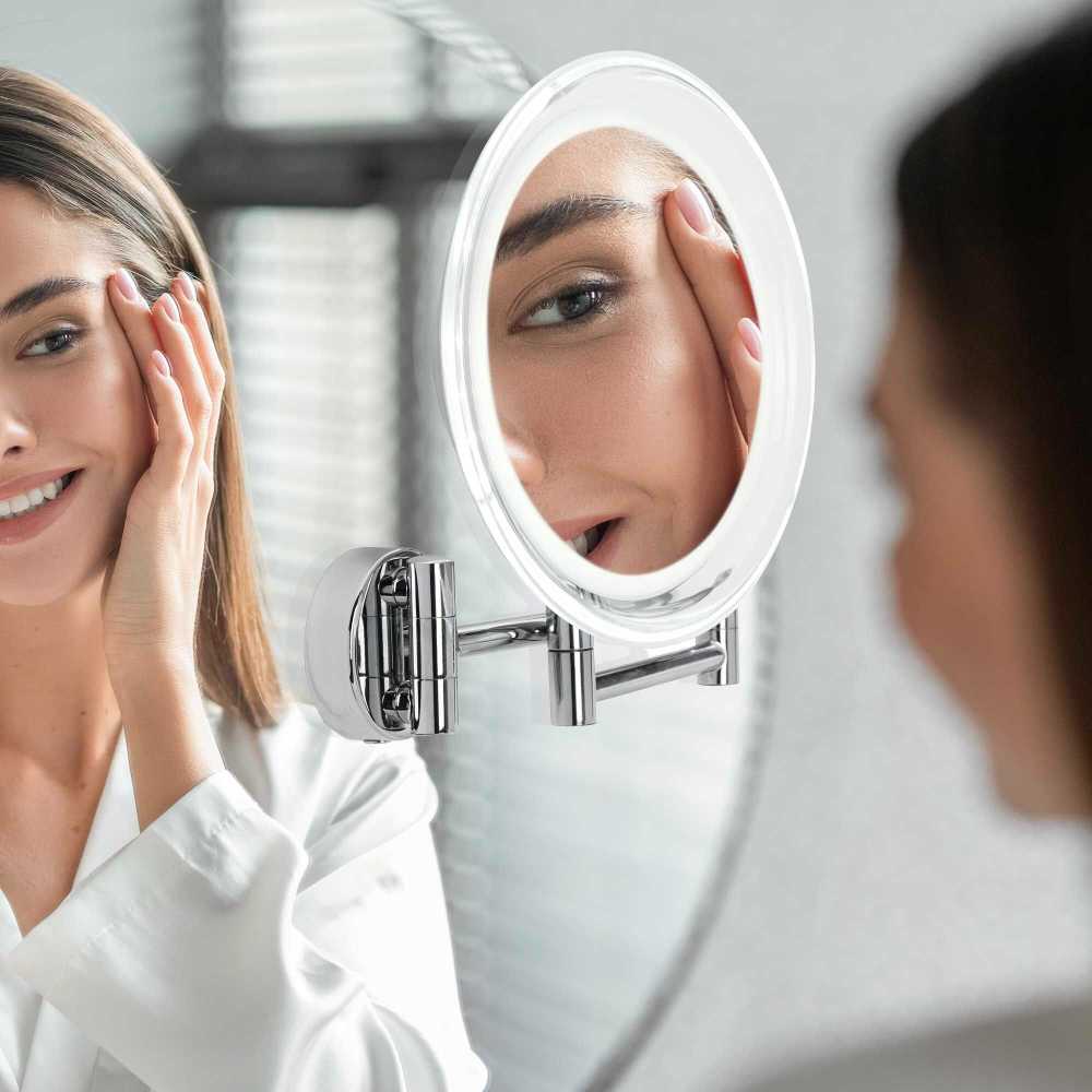 Vaizdą didinantis sieninis veidrodis (X10) su LED apšvietimu Lanaform