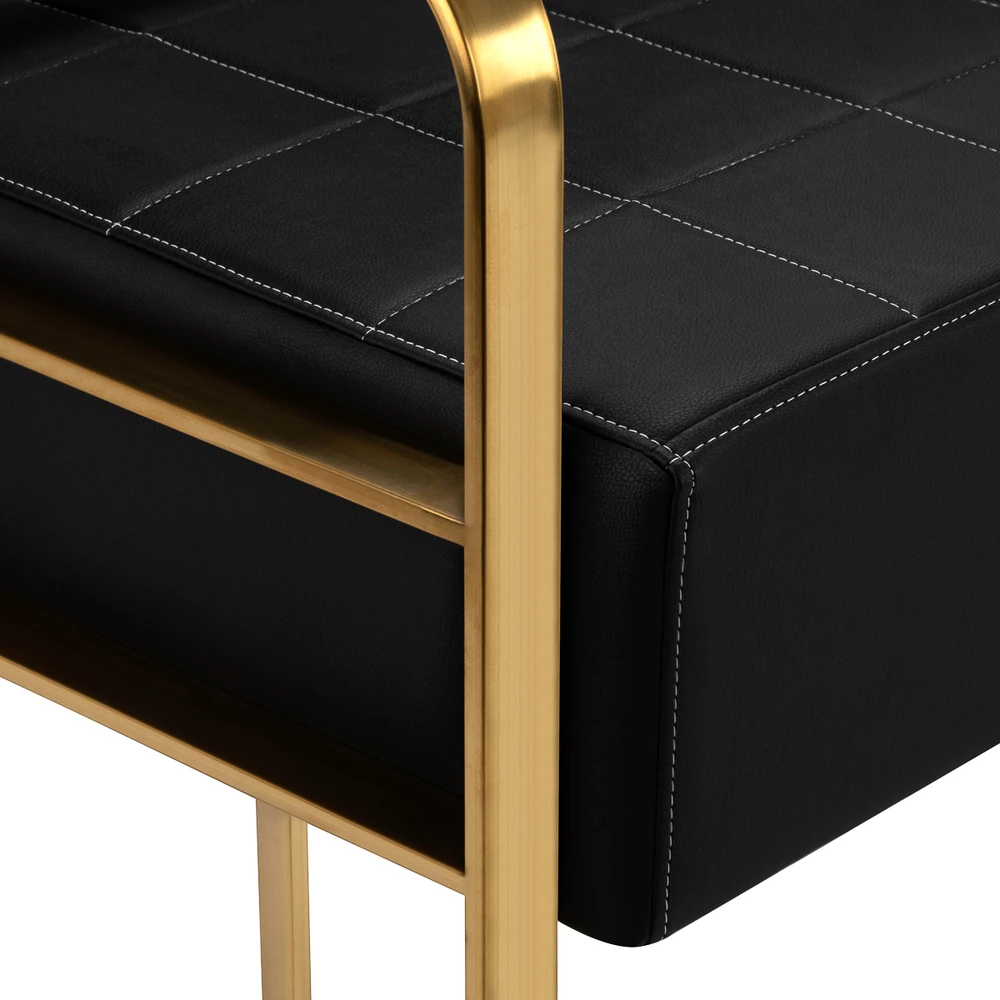 Activeshop Gabbio Avila laukiamojo sofa, aukso ir juodos spalvos