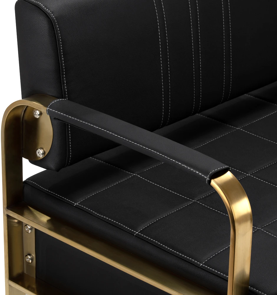 Activeshop Gabbio Avila laukiamojo sofa, aukso ir juodos spalvos