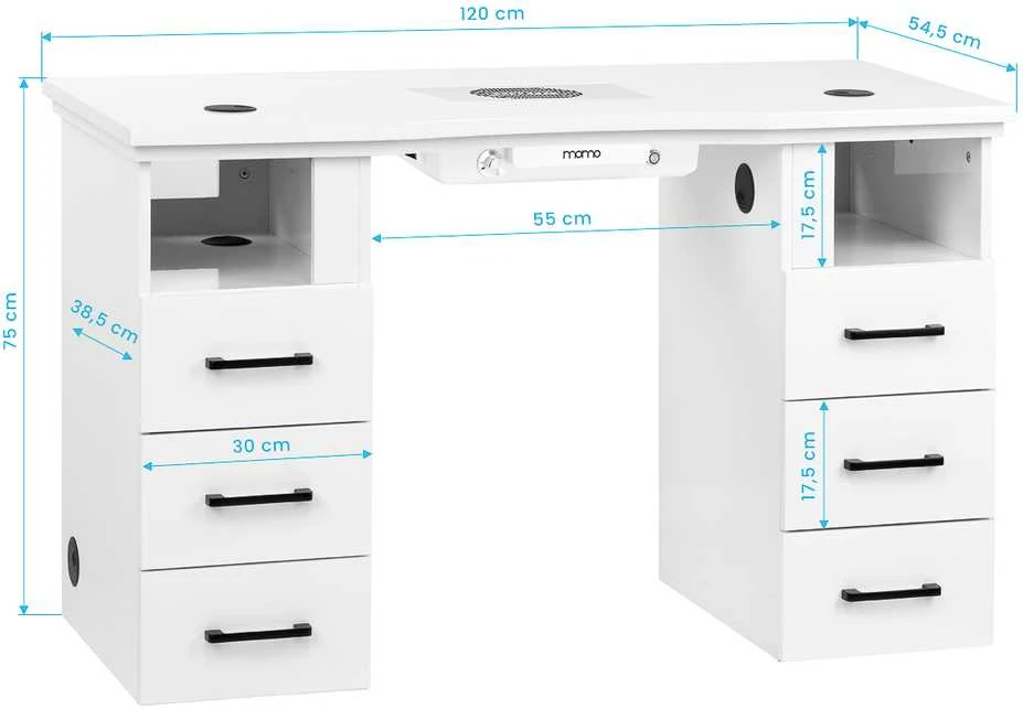 Activeshop Manikiūro stalas su dulkių ištraukėju MOMO L01