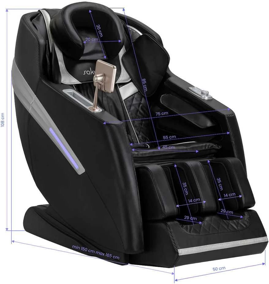 Activeshop Masažinis krėslas Sakura Prime 101 Juodas
