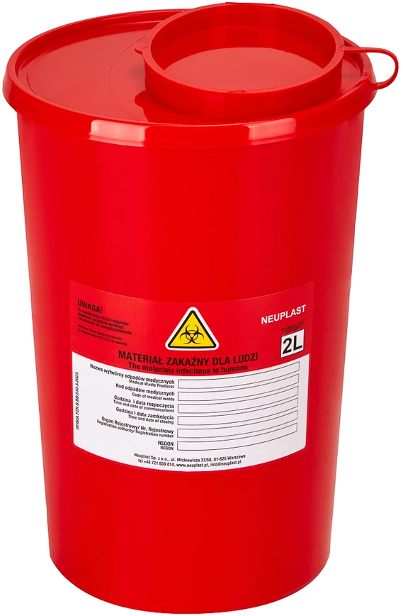 Activeshop Medicininių atliekų konteineris 2 L