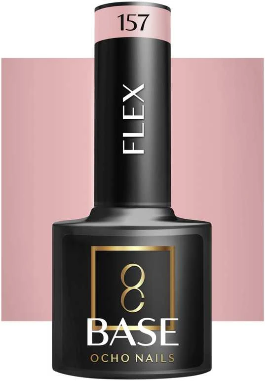 Activeshop Gelinio lakavimo bazė Ocho Nails Base Flex 157 rožinis, 5 g