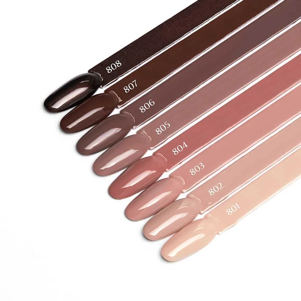 Activeshop Hibridinis nagų lakas Ocho Nails Color Brown, 807 ruda, 5 g