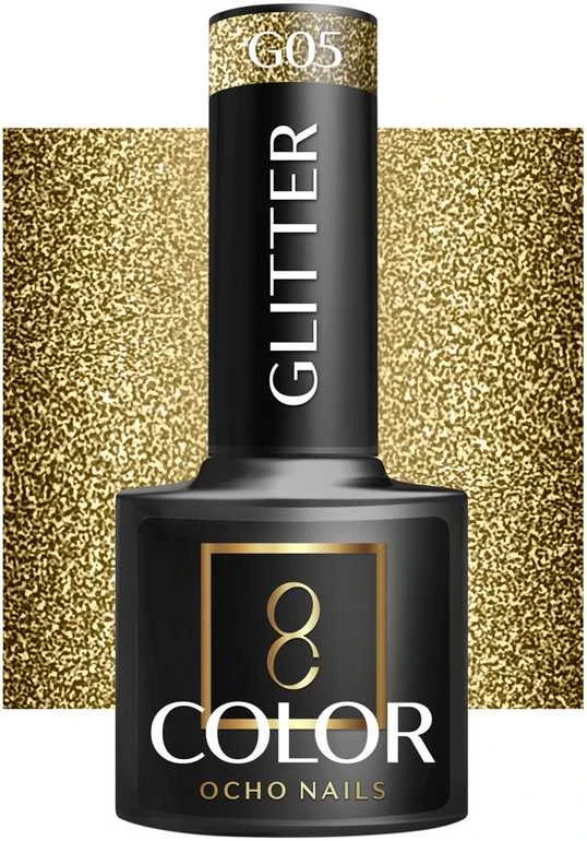 Activeshop Hibridinis nagų lakas Ocho Nails Glitter G05, 5 g