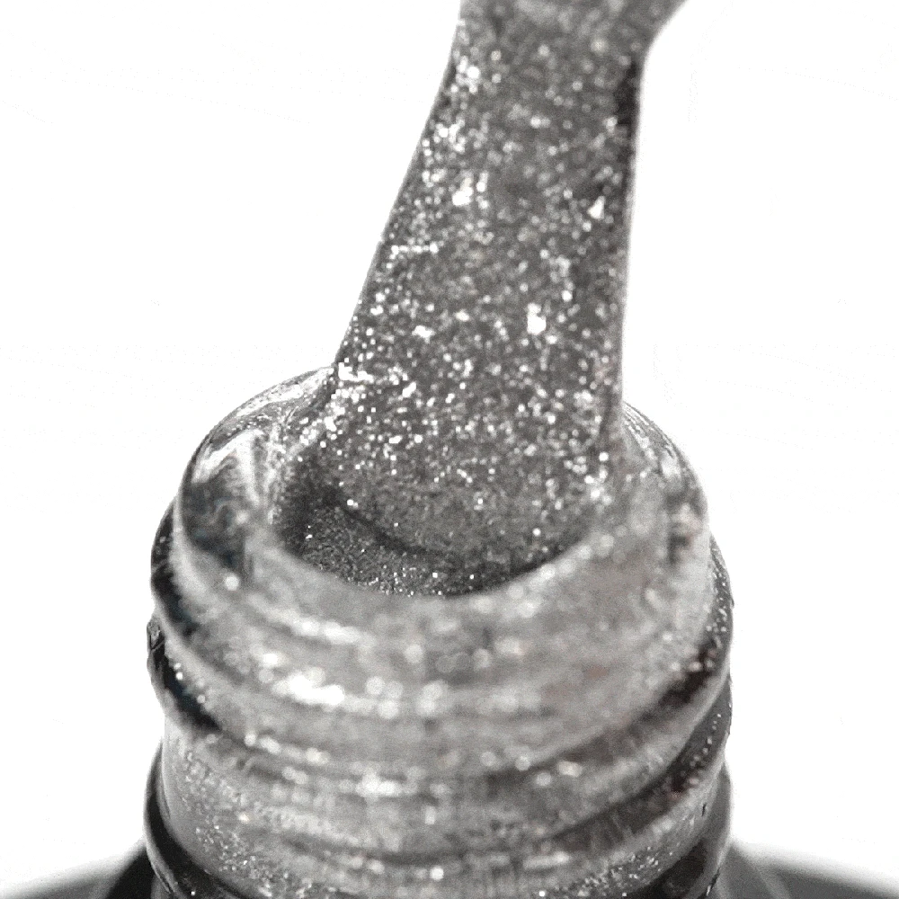 Activeshop Hibridinis nagų lakas Ocho Nails Color Glitter, G03 sidabrinė, 5 g