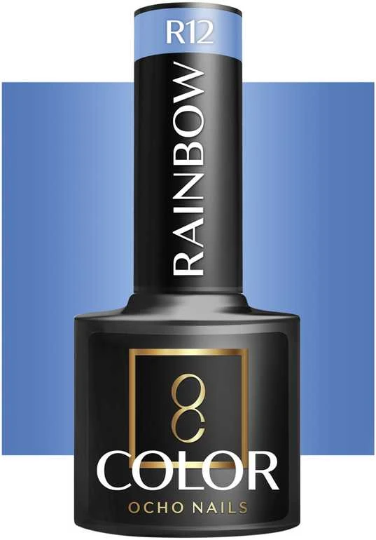 Activeshop Hibridinis nagų lakas Ocho Nails Rainbow, R12 mėlyna, 5 g
