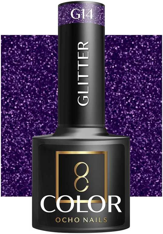 Activeshop OCHO NAILS hibridinis lakas glitter G14 -5 g