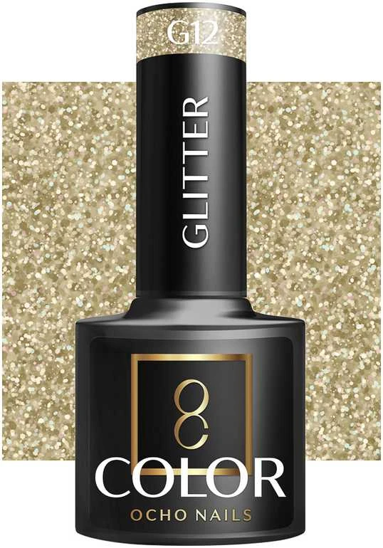 Activeshop OCHO NAILS hibridinis lakas glitter G12 -5 g