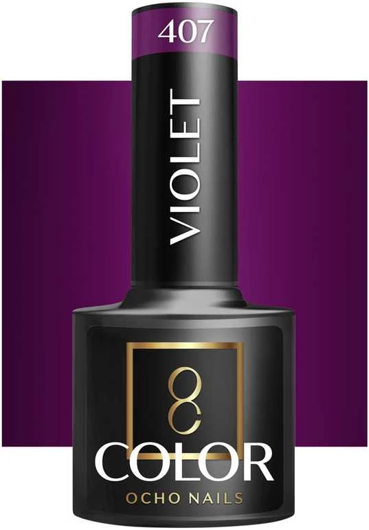 Activeshop Hibridinis nagų lakas Ocho Nails Color Violet, 407 violetinė, 5 g