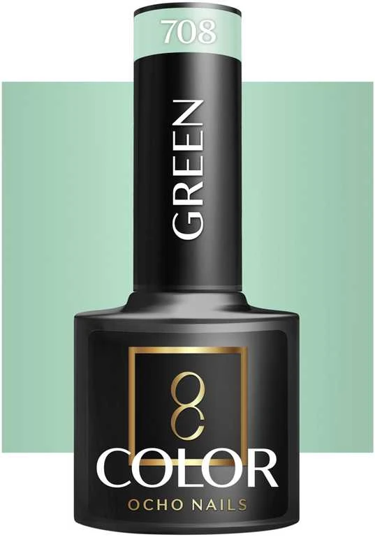 Activeshop Hibridinis nagų lakas Ocho Nails Žalias, 708 žalias, 5 g