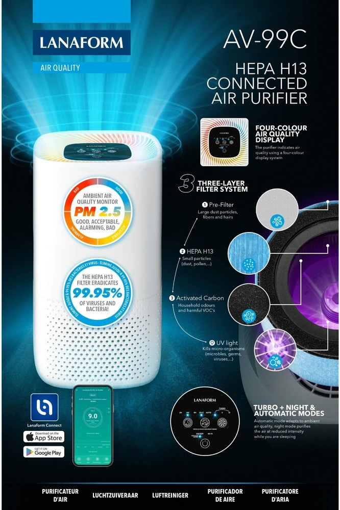 Oro valytuvas Lanaform Smart Oro valytuvas AV-99C
