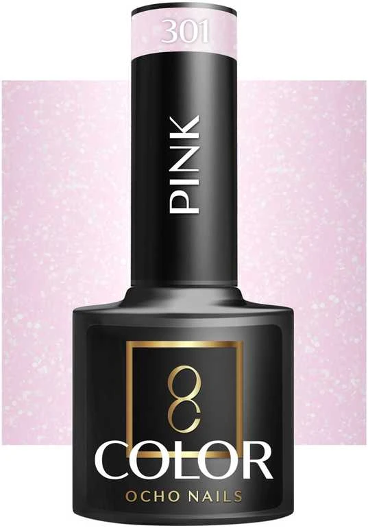 Activeshop Rožinė Hibridinis nagų lakas Ocho Nails Color Rožinė, 301 rožinis, 5 g