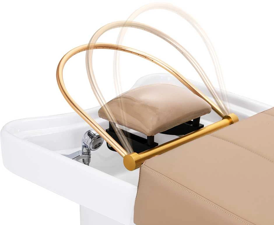 Activeshop Plaukų plovimo gultas su Head SPA funkcija Gabbiano 017B rusvai gelsvas