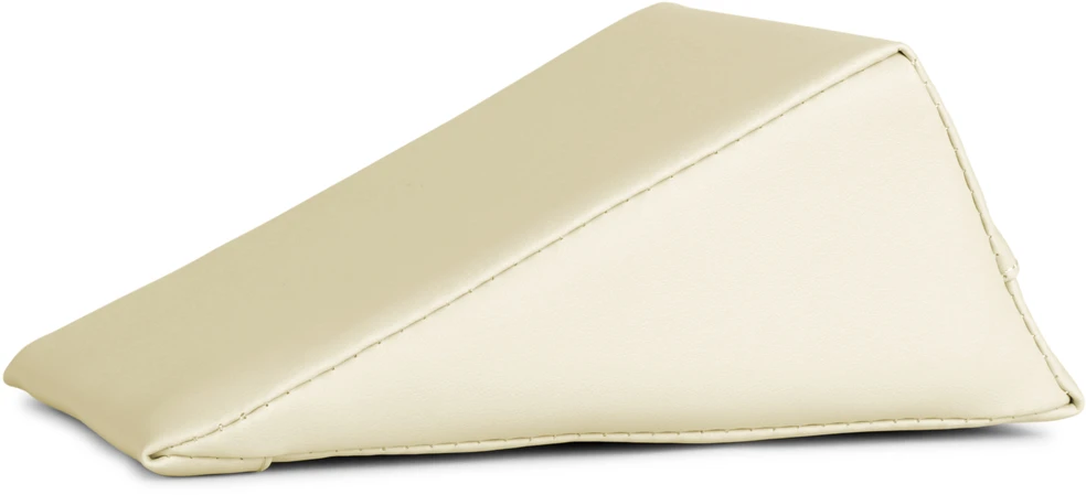 Pleišto formos masažo pagalvėlė Habys Satin Comfort 20×15×10 cm, smėlio spalvos