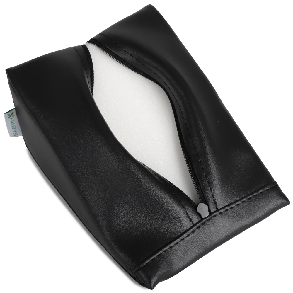 Pleišto formos masažo pagalvėlė Habys Vinyl Flex 20×15×10 cm, juoda