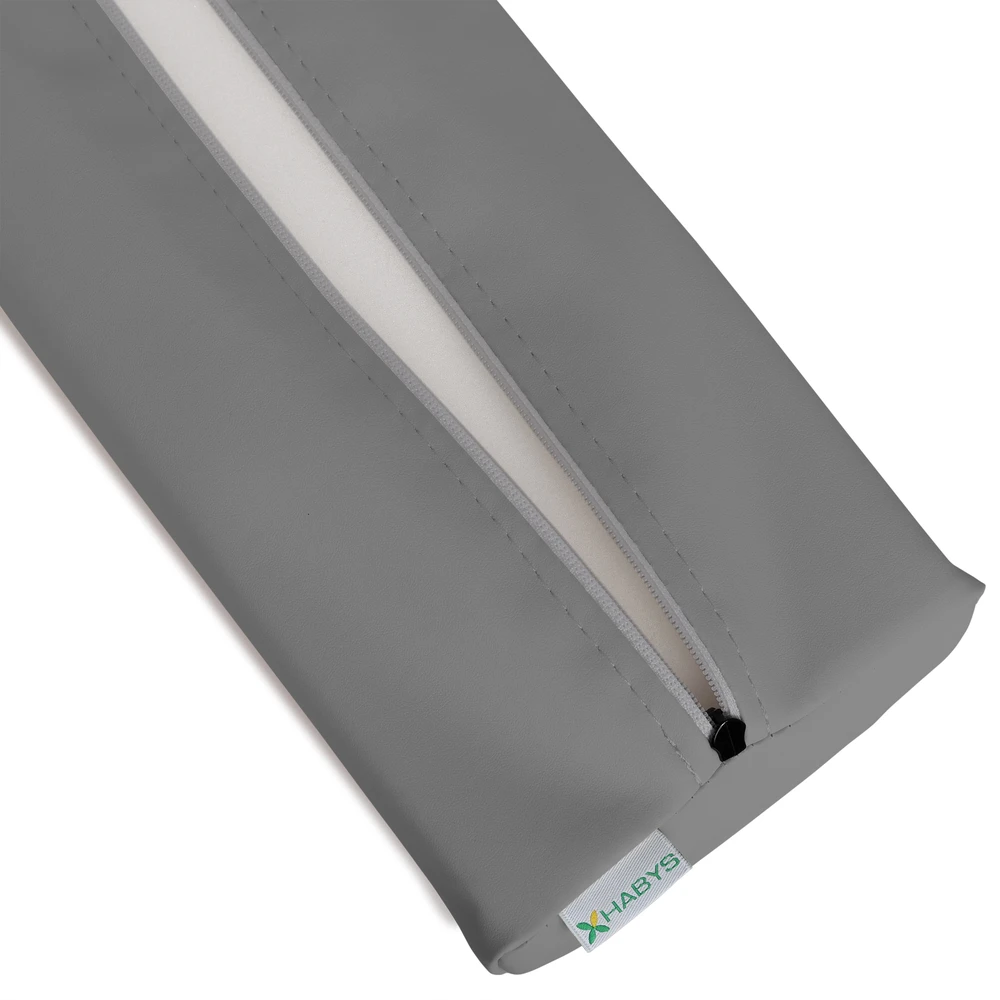 Pusapvalė masažo pagalvėlė Habys Satin Comfort 60×15×10 cm, pilka