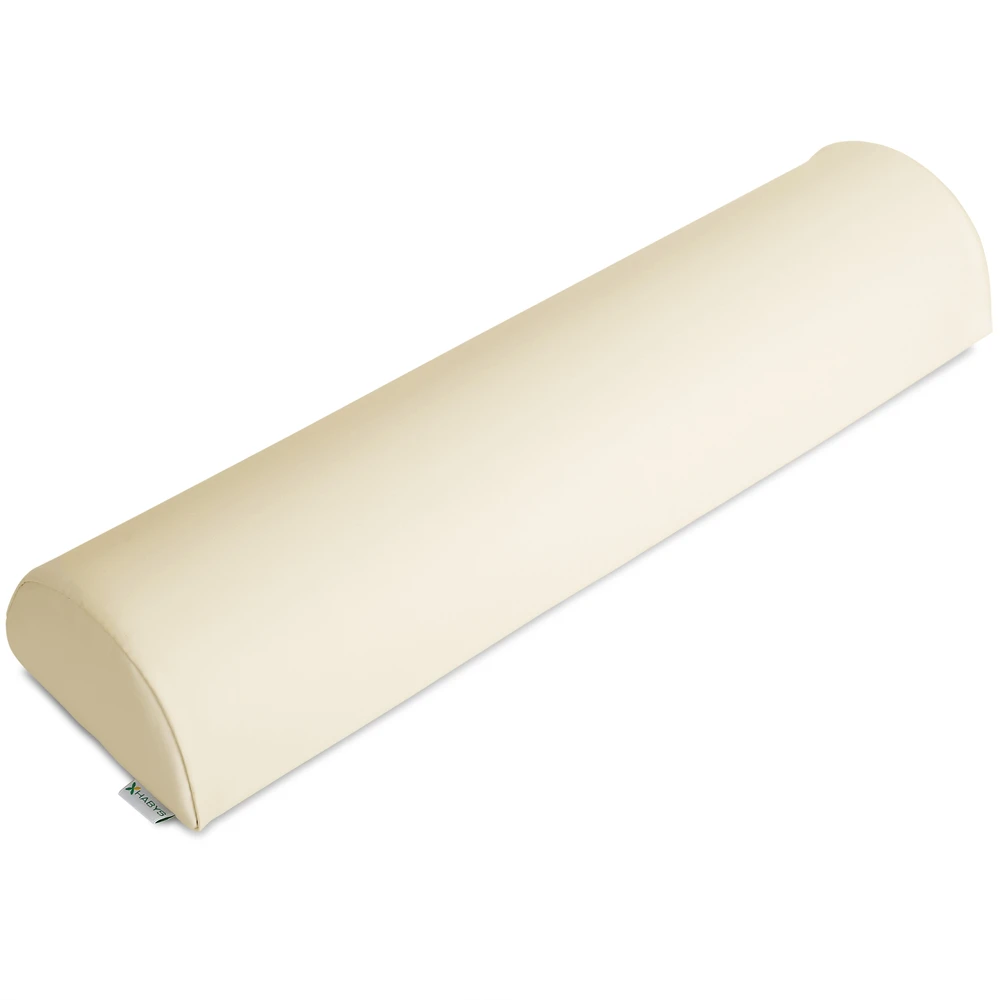 Pusapvalė masažo pagalvėlė Habys Satin Comfort 60×15×10 cm, dramblio kaulo spalvos