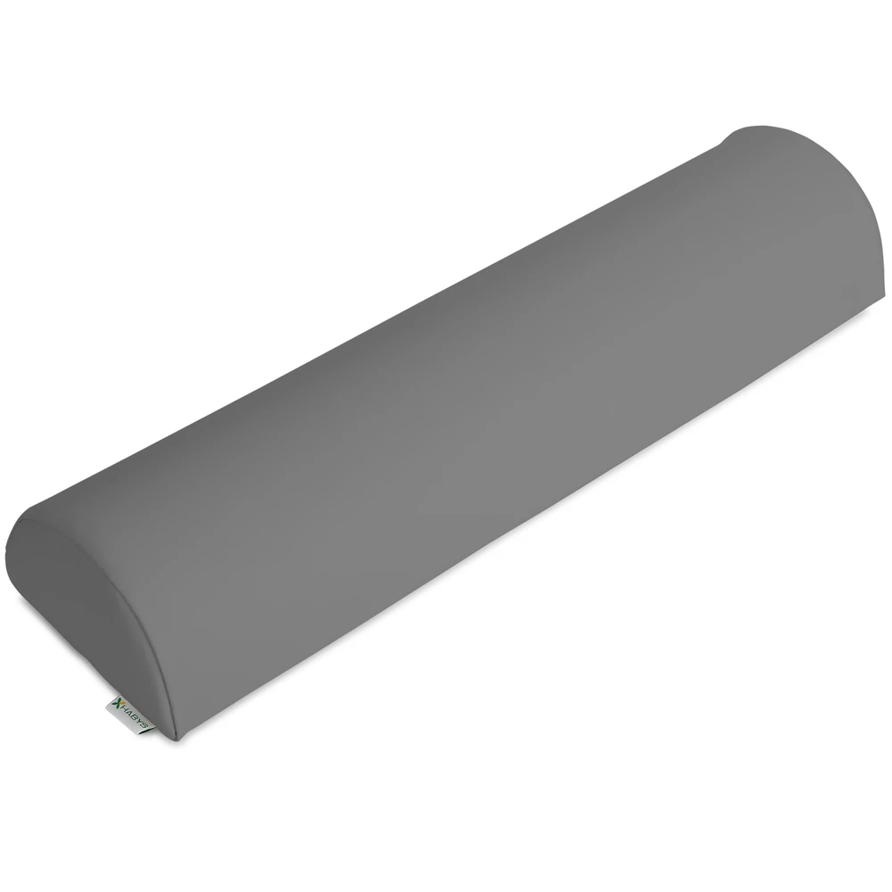 Pusapvalė masažo pagalvėlė Habys Touch Core 60×15×10 cm, pilka
