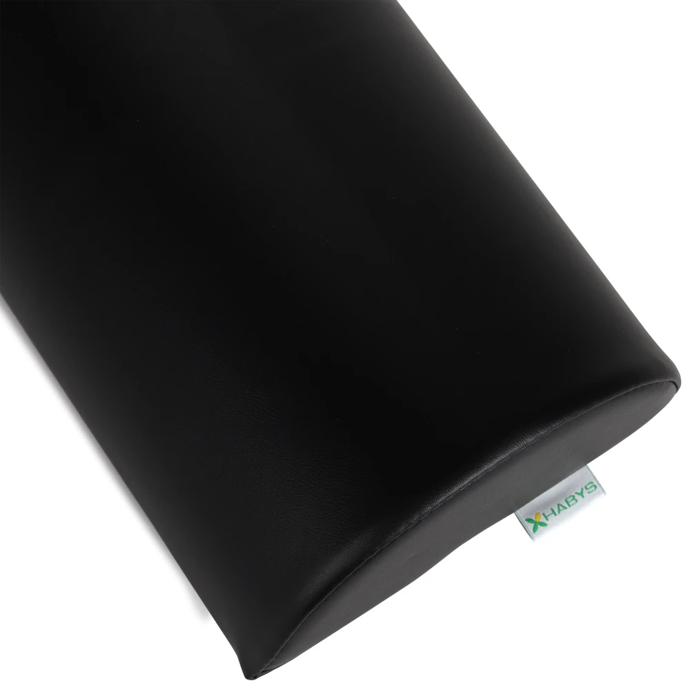 Pusapvalė masažo pagalvėlė Habys Vinyl Flex 60×19×9 cm, juoda