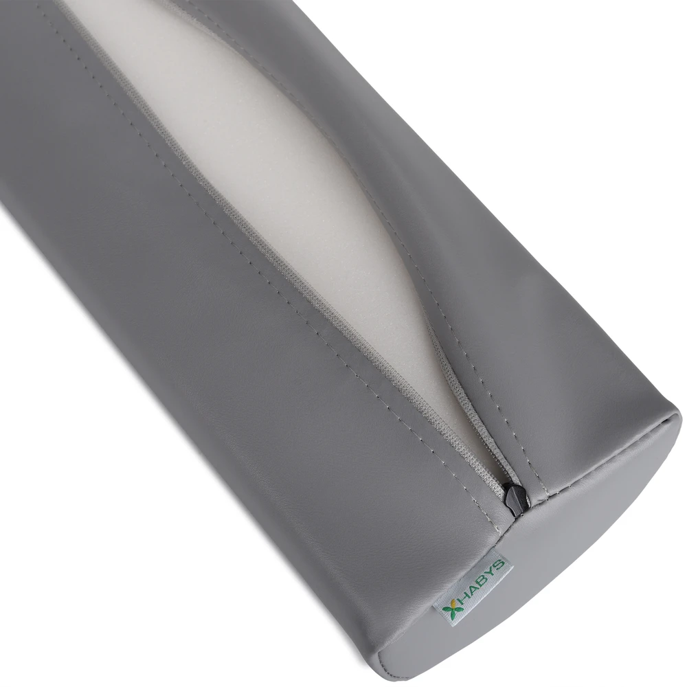 Pusapvalė masažo pagalvėlė Habys Vinyl Flex 60×15×10 cm, pilka
