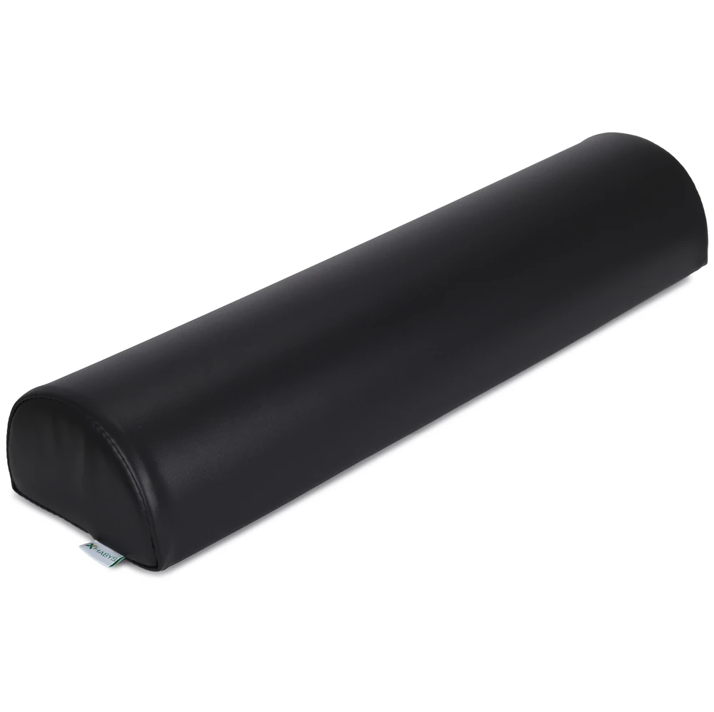 Pusapvalė masažo pagalvėlė Habys Vinyl Flex 60×15×10 cm, juoda