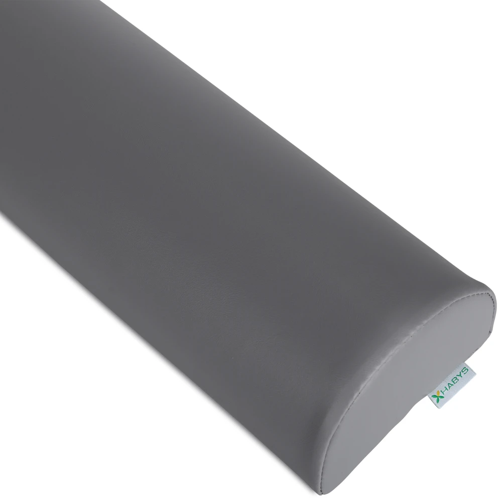 Pusapvalė masažo pagalvėlė Habys Vinyl Flex 60×15×10 cm, pilka