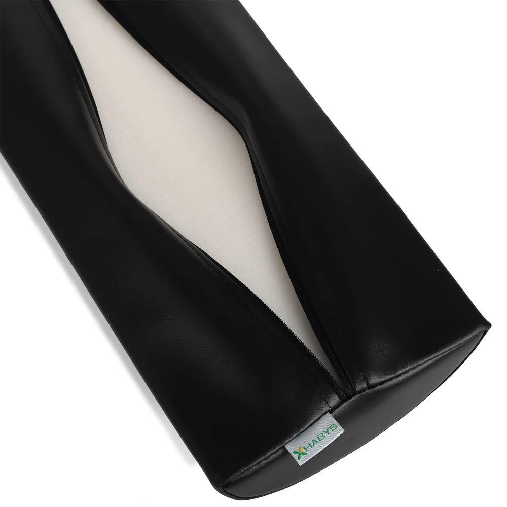 Pusapvalė masažo pagalvėlė Habys Vinyl Flex 60×19×9 cm, juoda
