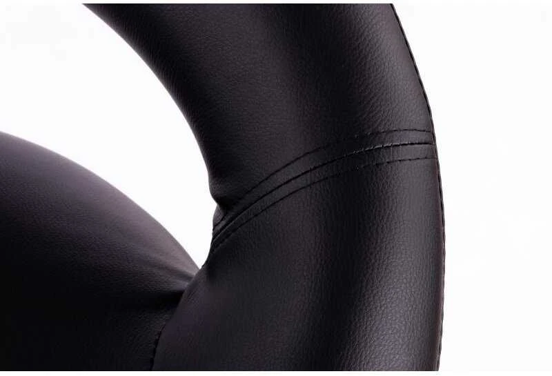 Restpro Baro kėdė DOUGHNUT ECO LEATHER CHROME Juodas