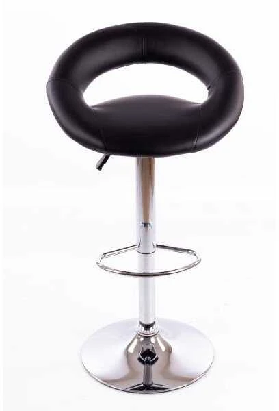 Restpro Baro kėdė DOUGHNUT ECO LEATHER CHROME Juodas