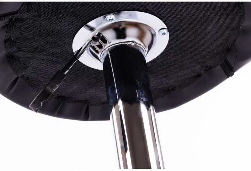 Restpro Baro kėdė DOUGHNUT ECO LEATHER CHROME Juodas
