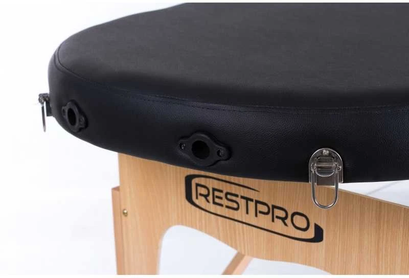Restpro Sulankstomas masažo stalas Classic Oval 2 (Juodas)