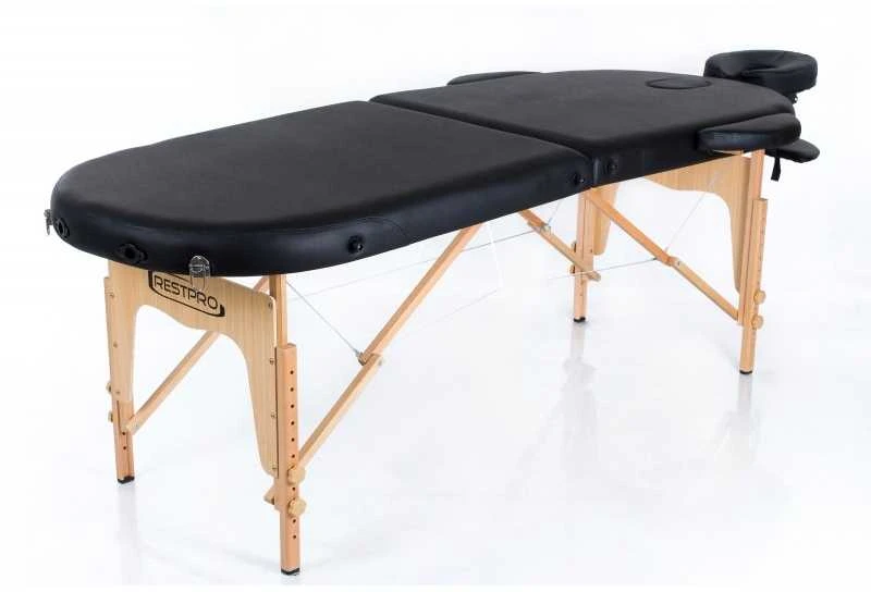 Restpro Sulankstomas masažo stalas Classic Oval 2 (Juodas)