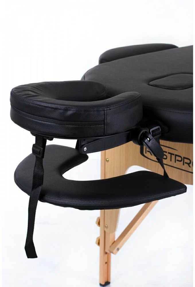 Restpro Sulankstomas masažo stalas Classic Oval 2 (Juodas)