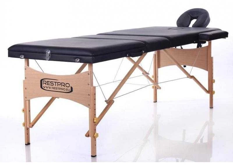 Restpro Sulankstomas masažo stalas Classic 3 (Juodas)