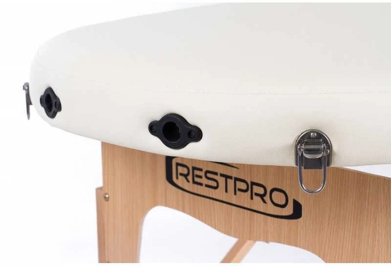 Restpro Sulankstomas masažo stalas Classic Oval 2 (Kreminis)