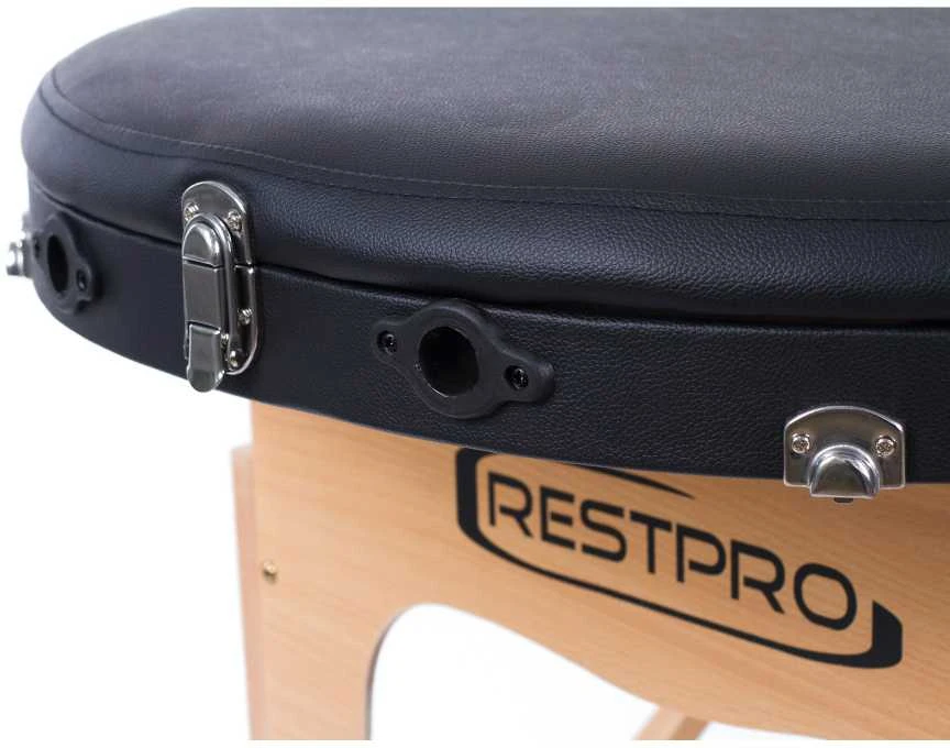 Restpro Sulankstomas masažo stalas Classic Oval 3 (Juodas)