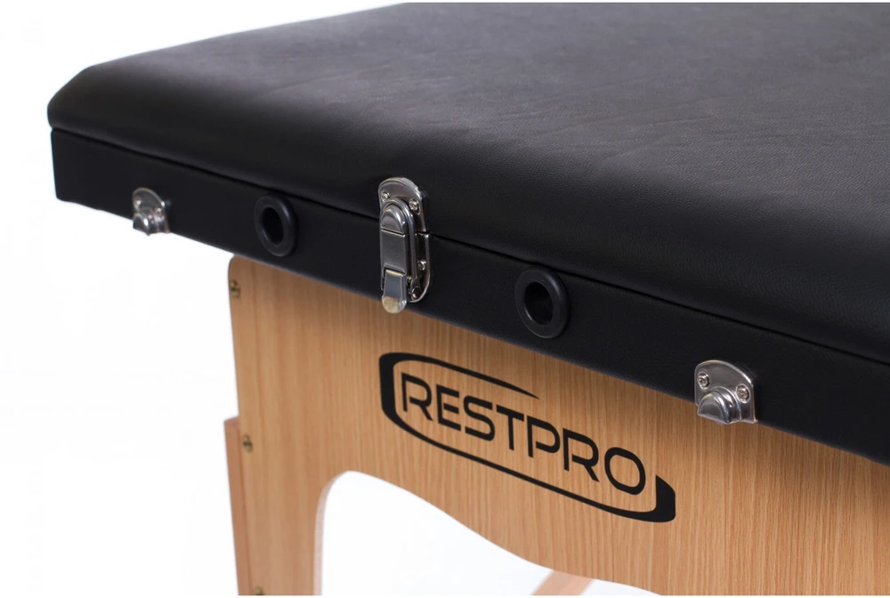 Restpro Sulankstomas masažo stalas Classic 3 (Juodas)