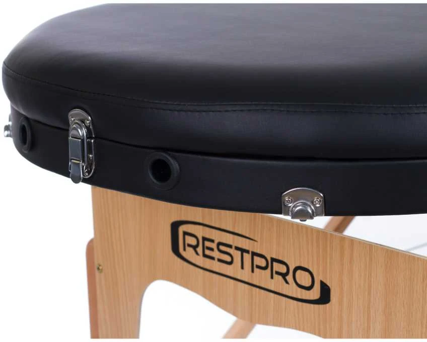 Restpro Sulankstomas masažo stalas Vip Oval 3 (Juodas)