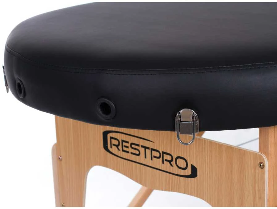 Restpro Sulankstomas masažo stalas Vip Oval 2 (Juodas)