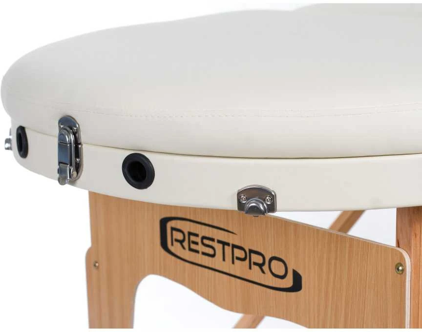 Restpro Sulankstomas masažo stalas Vip Oval 3 (Kreminis)