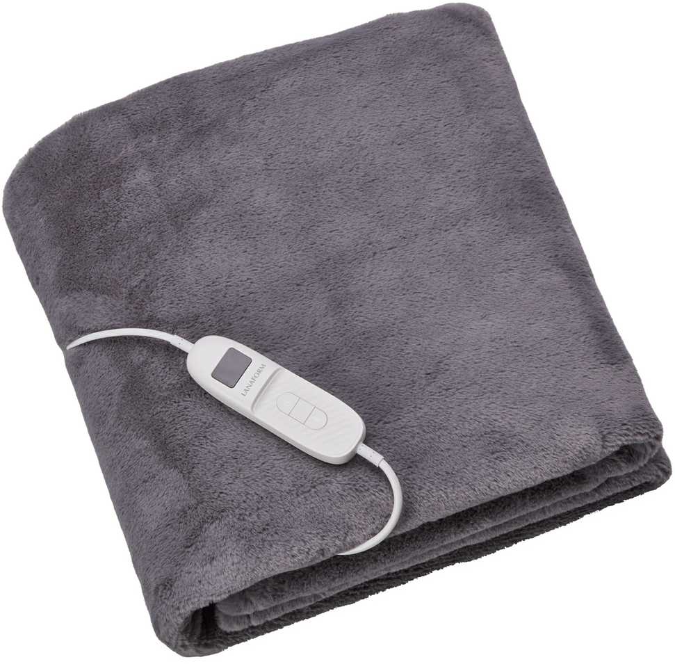 Elektrinė antklodė Lanaform Cocoon Plaid Ultra-soft Pilkas 160×120cm