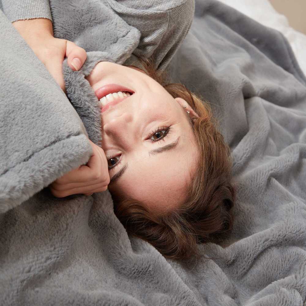 Elektrinė antklodė Lanaform Cocoon Plaid Ultra-soft Pilkas 160×120cm