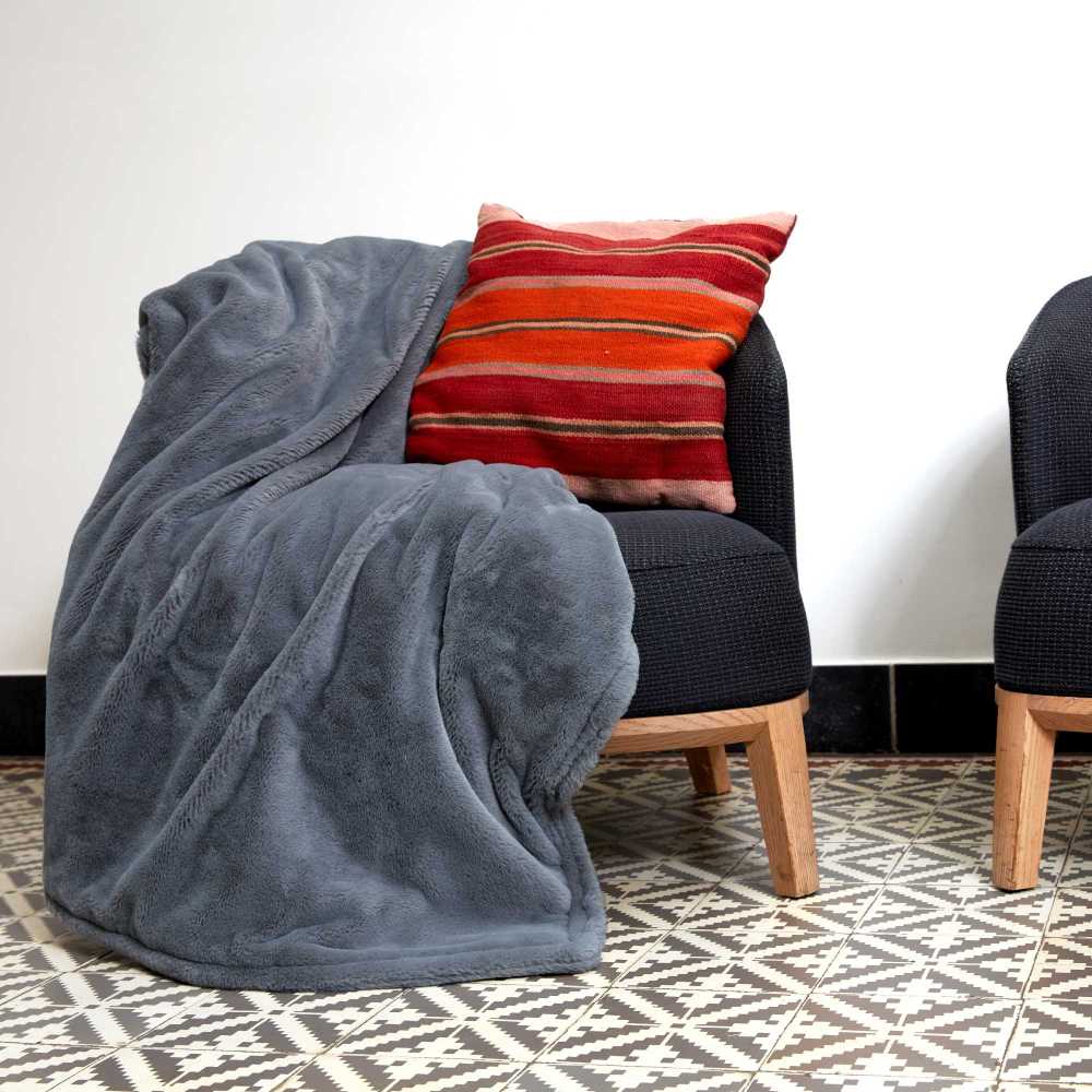 Elektrinė antklodė Lanaform Cocoon Plaid Ultra-soft Pilkas 160×120cm
