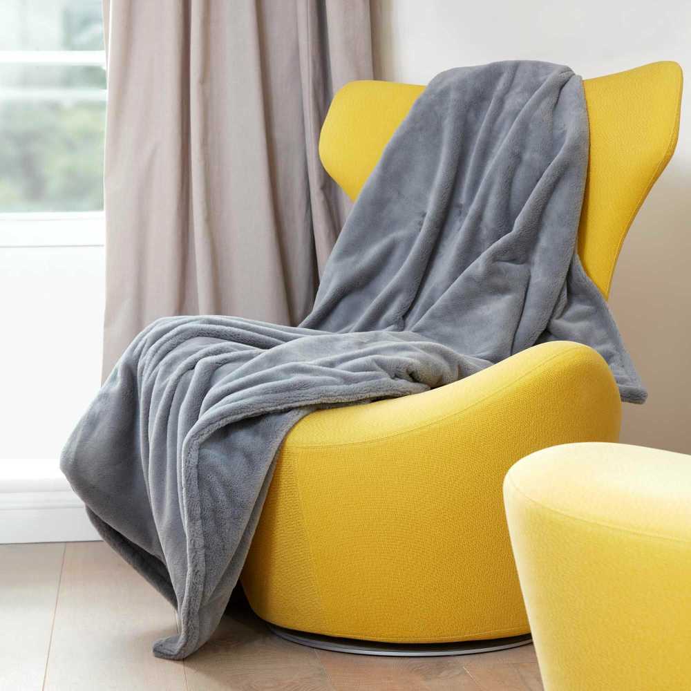 Elektrinė antklodė Lanaform Cocoon Plaid Ultra-soft Pilkas 160×120cm