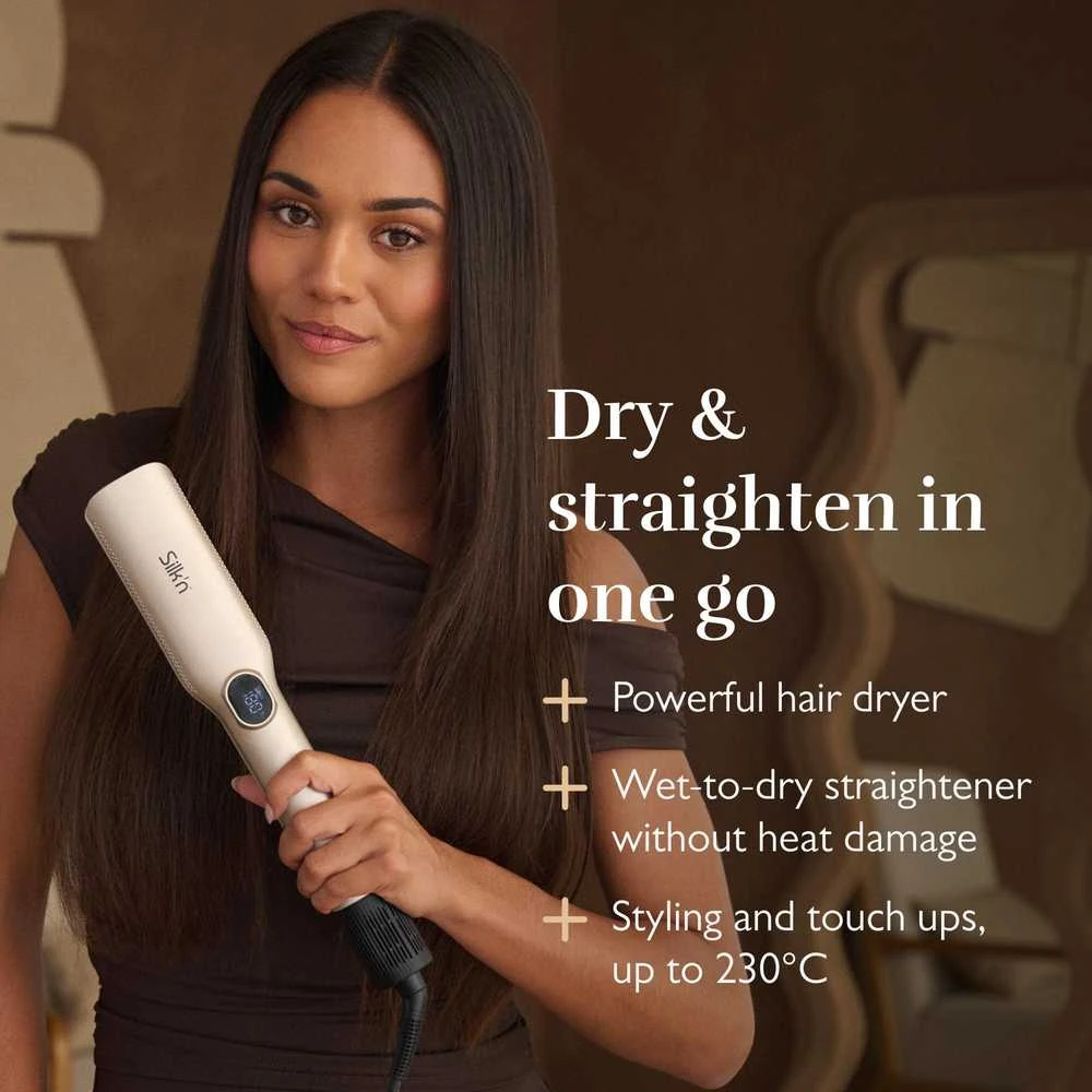 Inovatyvus plaukų džiovinimo, tiesinimo ir formavimo prietaisas Silk'n SilkyAir Trinity 3-in-1