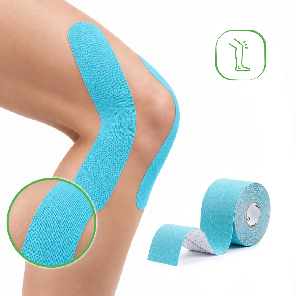 Sporto ir reabilitacijos kinezio juosta (kineziologinis teipas) Habys Standard Elastic 5 cm × 5 m, mėlyna