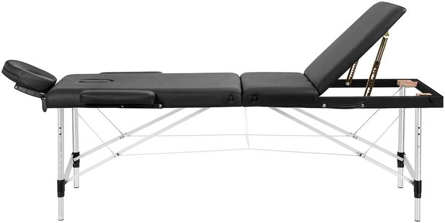 Activeshop Sulankstomas aliuminis masažo stalas Balance 3 segmentų juodas