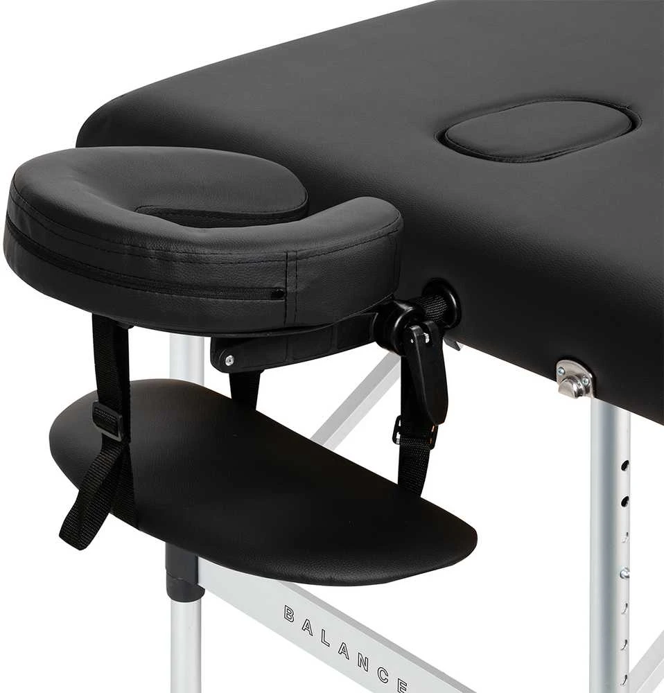 Activeshop Sulankstomas aliuminis masažo stalas Balance 3 segmentų juodas