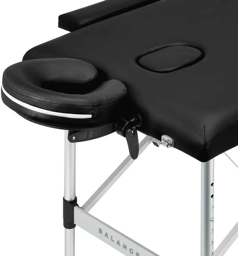 Activeshop Sulankstomas aliuminis masažo stalas Balance 2 segmentų juodas 2547